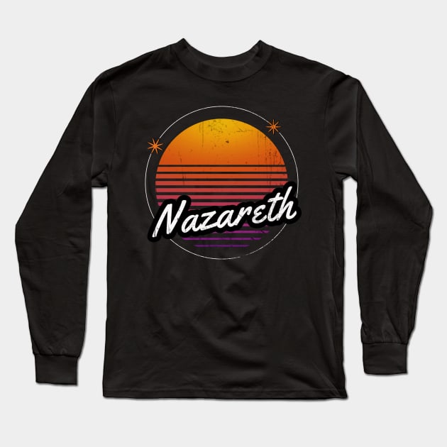 nazareth vintage moon #1 Long Sleeve T-Shirt by the haunted bathroom